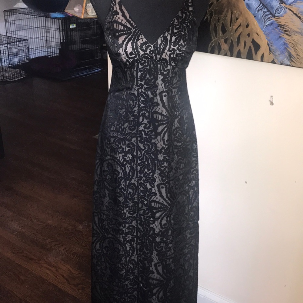 BCBG lace gown
